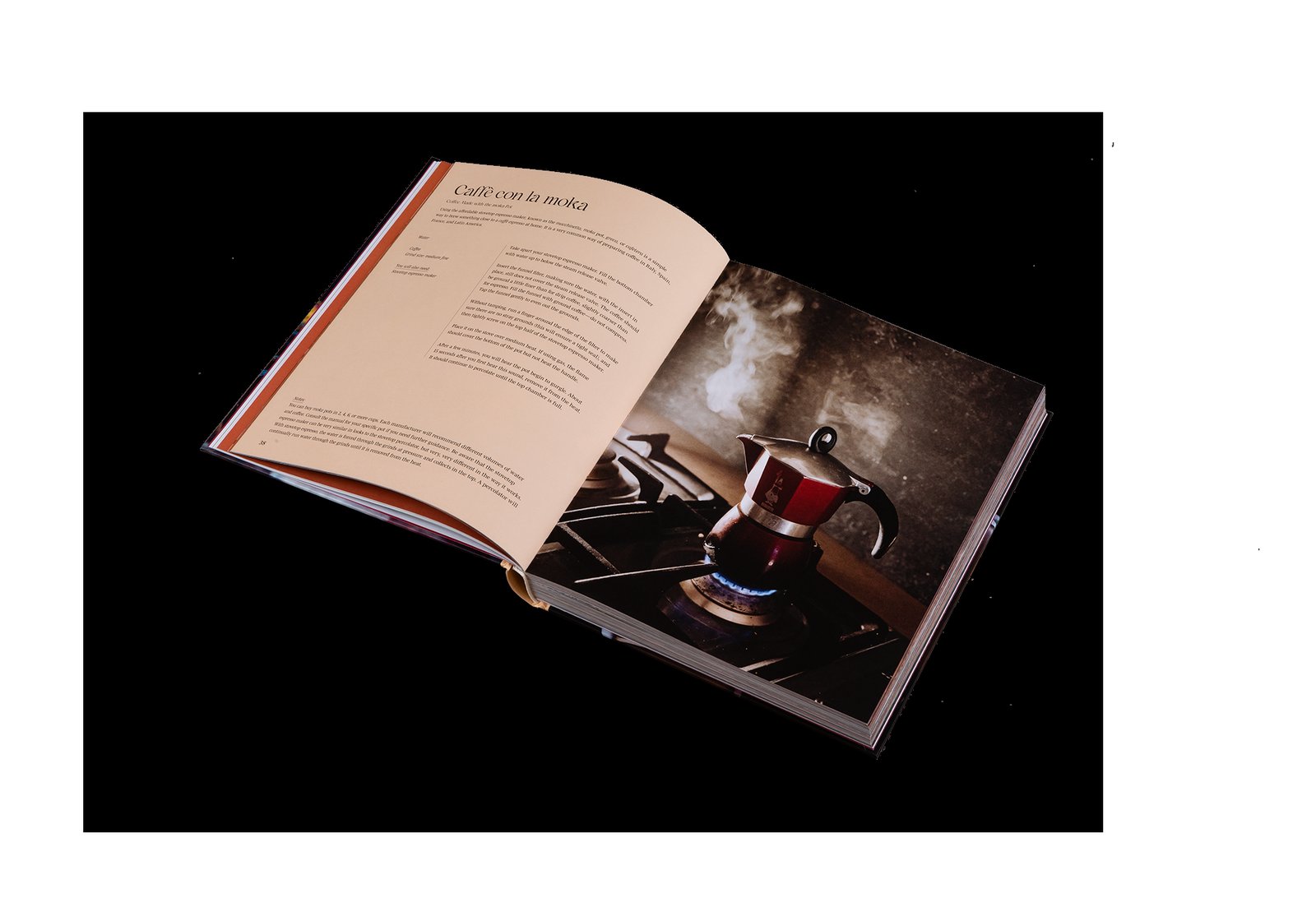 A coffee machine manual and cleaning tools arranged neatly on a wooden desk.